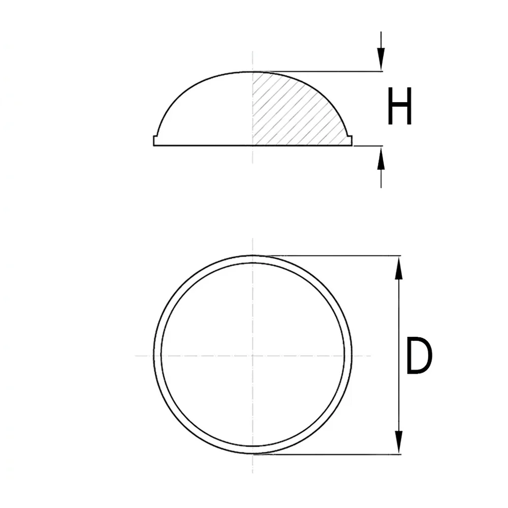 Plano acotado Topes adhesivos redondos antideslizantes PU Ø10.1x3.0mm - 288 piezas por hoja - Negro