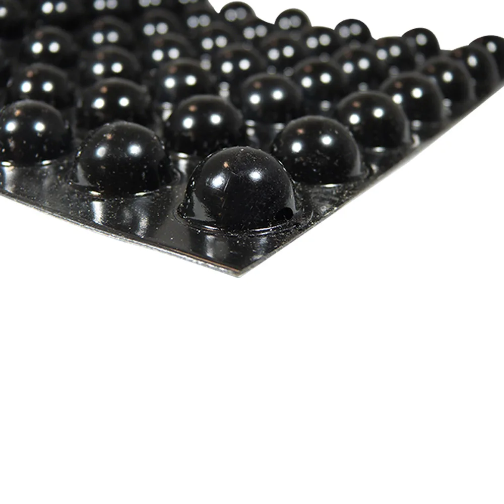 Topes adhesivos redondos antideslizantes PU Ø10.1x3.0mm - 288 piezas por hoja - Negro imagen 2