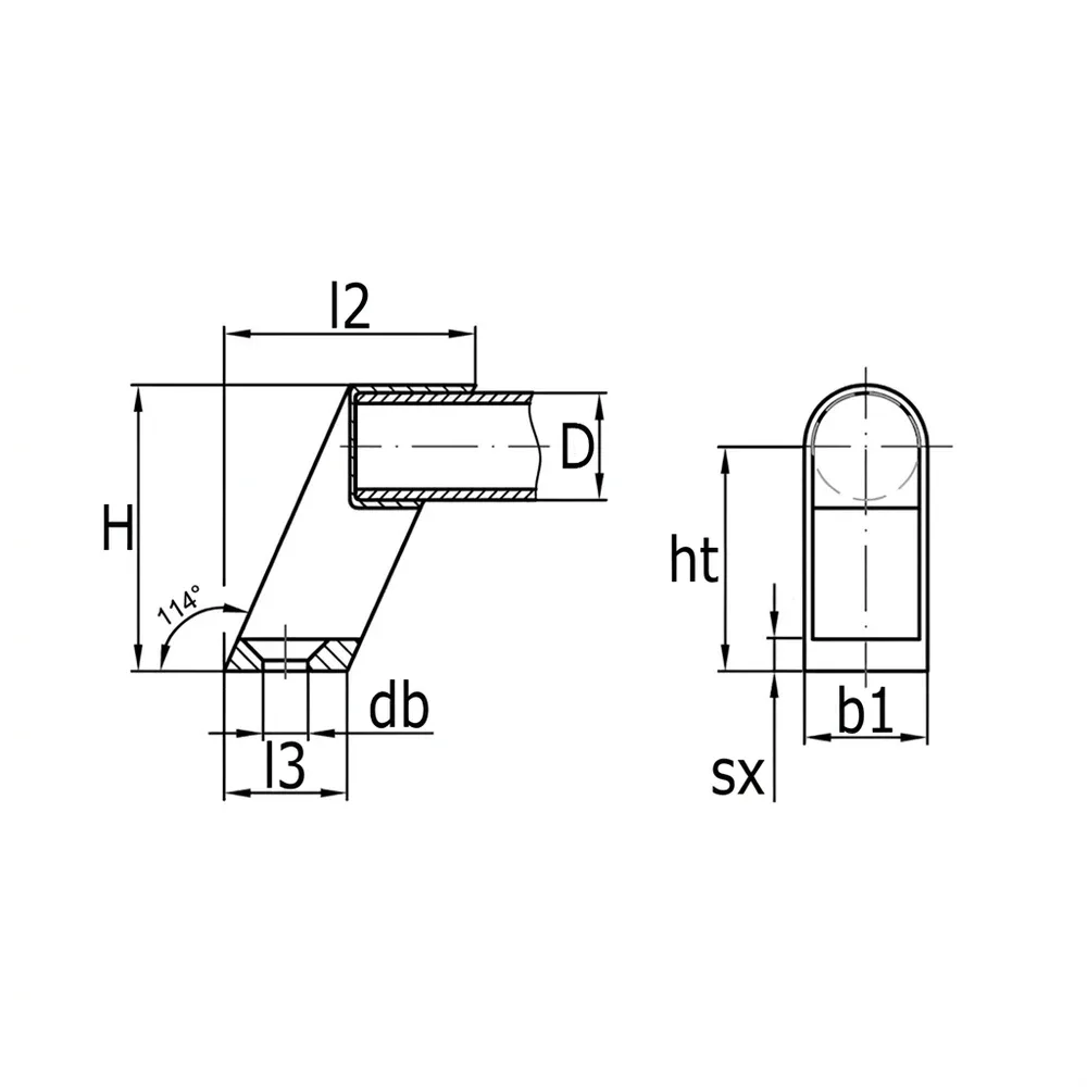 Dibujo técnico: Terminales de PA sueltos para asas