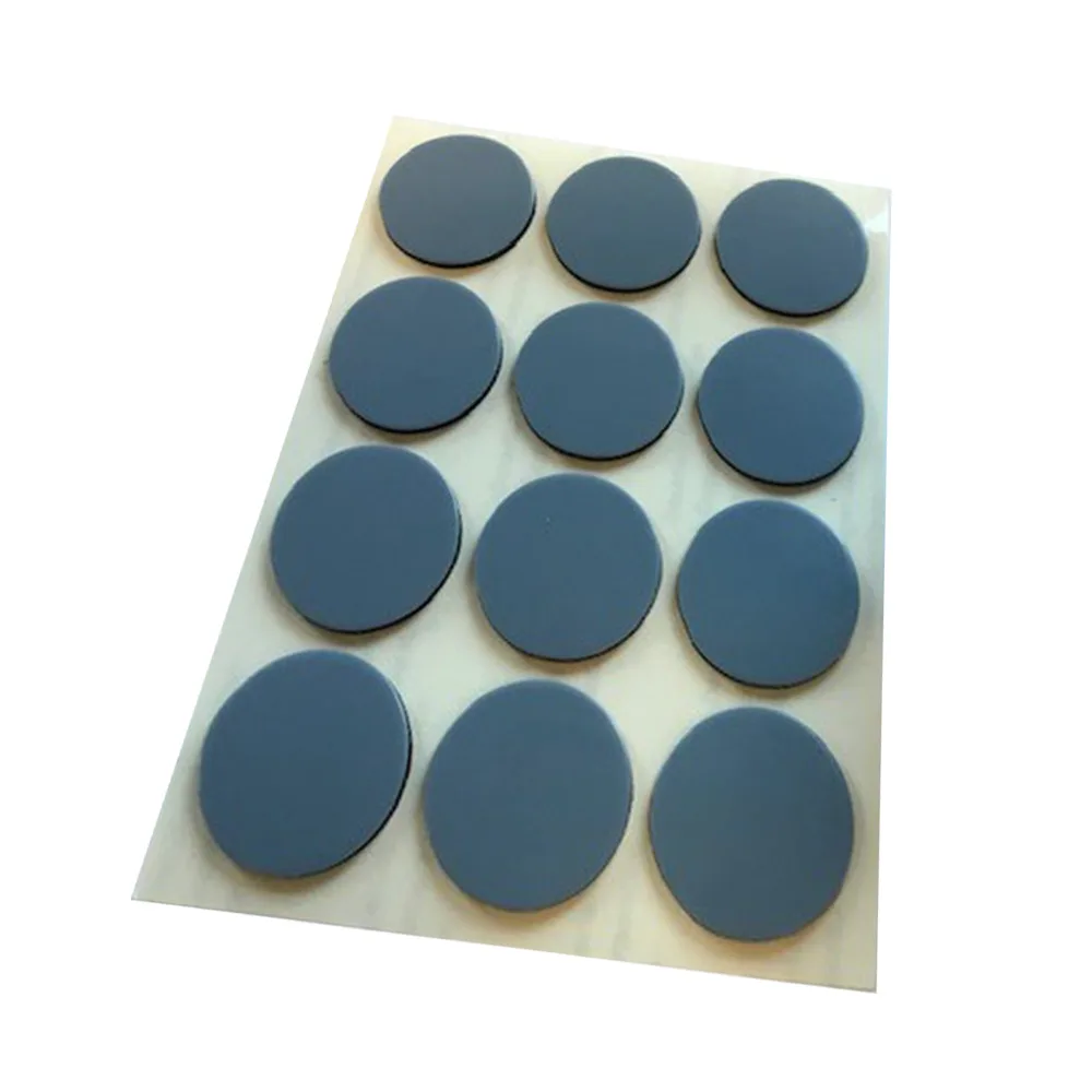 Deslizadores de teflón adhesivos redondos PTFE Ø22mm - troquelado - 12 piezas por hoja - Gris claro imagen 2