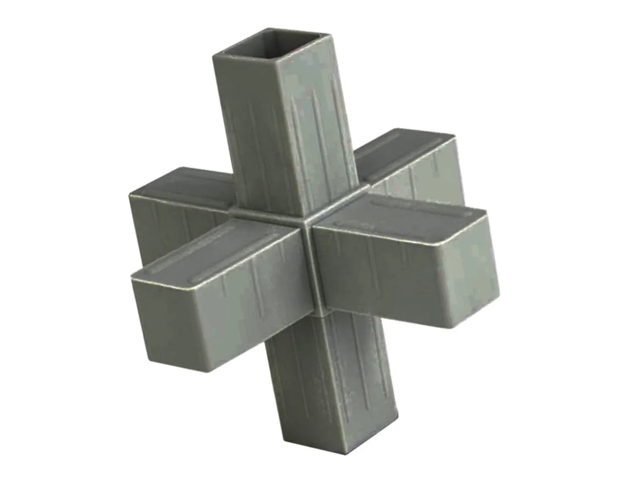 Conector tubular de una sola pieza modelo 3D6 - conector estrella – Conectores cuadrados para tubos