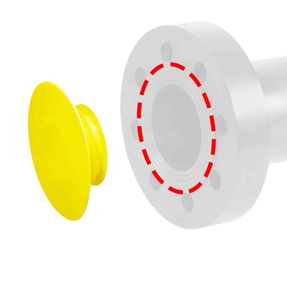 Protector de brida cara RF/FF push fit PE-LD - 1" - Amarillo