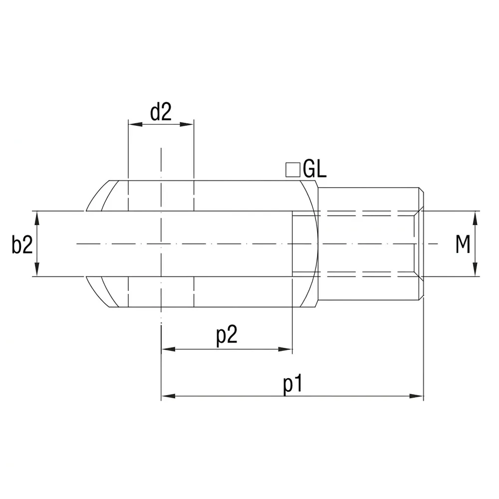 Dibujo técnico: Fijación de horquilla Y - galvanizada