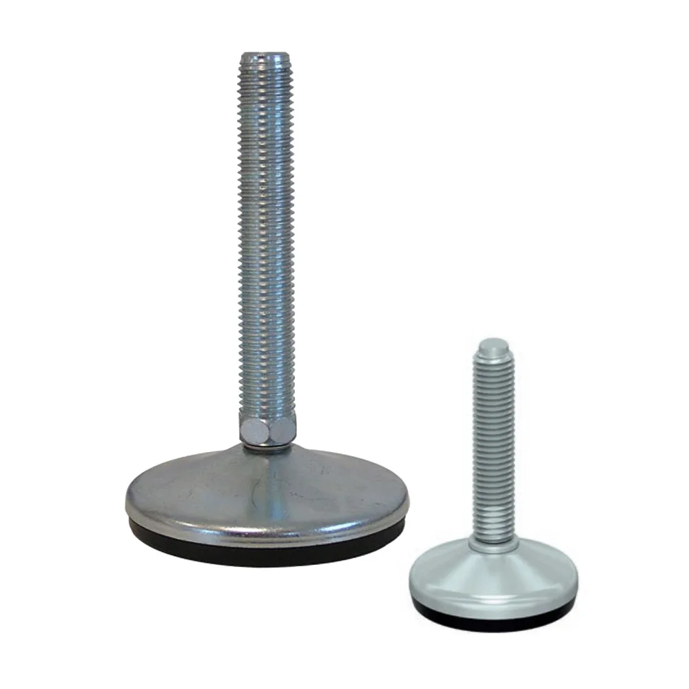 Pie nivelador de acero galvanizado - base NBR vulcanizada