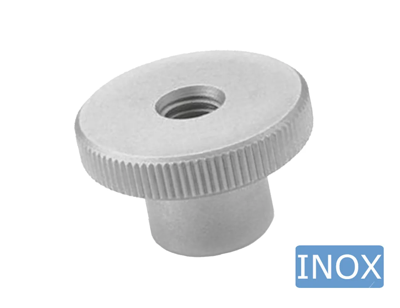 Tuerca moleteada alta - Acero inoxidable - DIN 466 – Pomos moleteados
