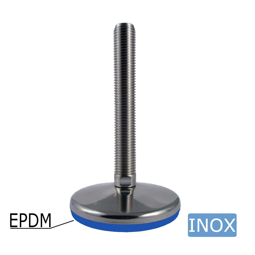 Pie nivelador redondo higiénico NBR Ø100mm - M16x75 - Negro imagen 3