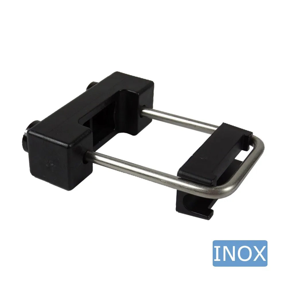 Estribo de fijación modelo 3 - 60x40mm - Acero inoxidable A2 (AISI 304) - M6 - Negro intenso imagen 2