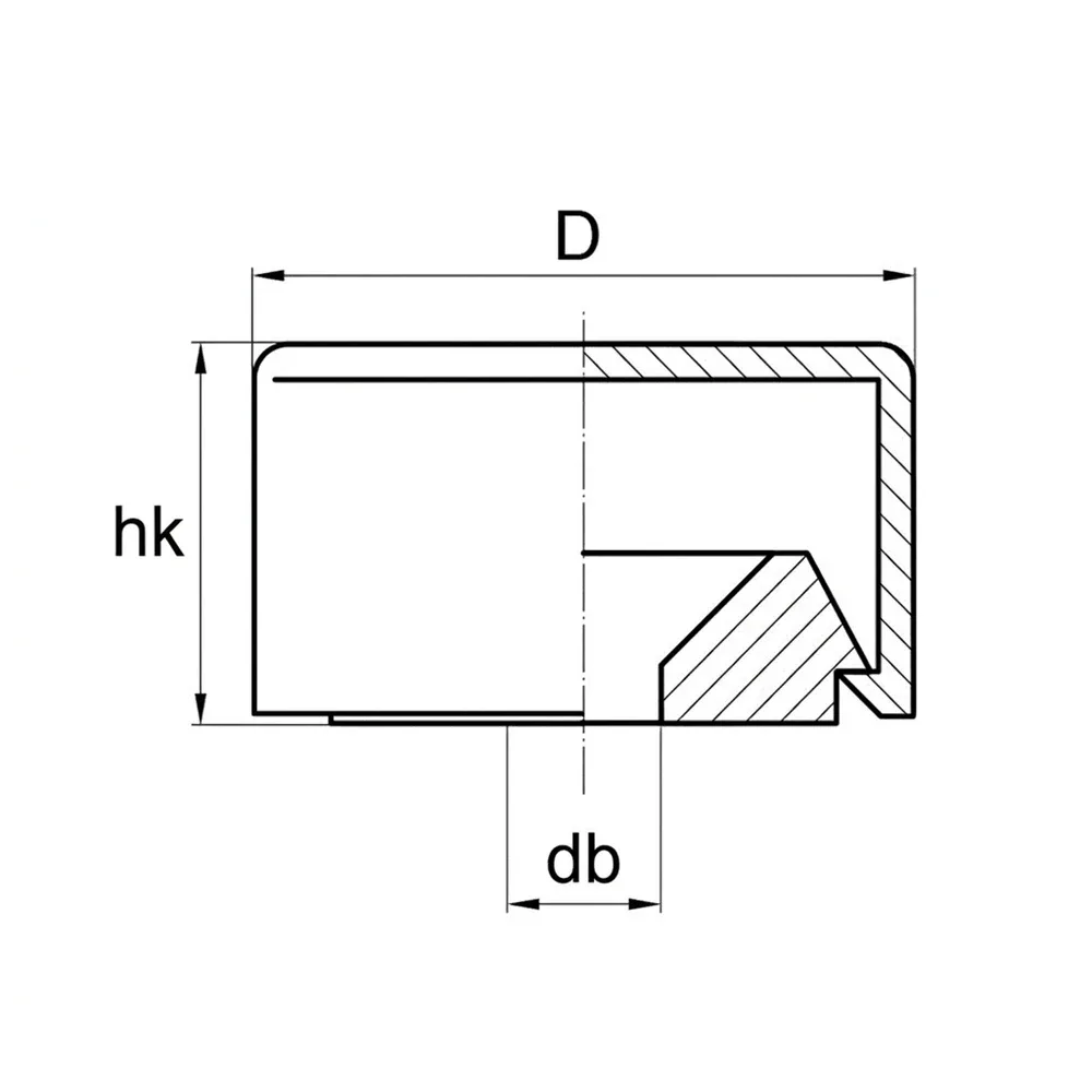Dibujo técnico: Tapón para tornillos - 2 piezas - cilíndricos para tornillos avellanados