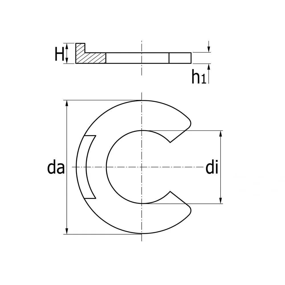 Dibujo técnico: Arandela fijación con labio- plástico