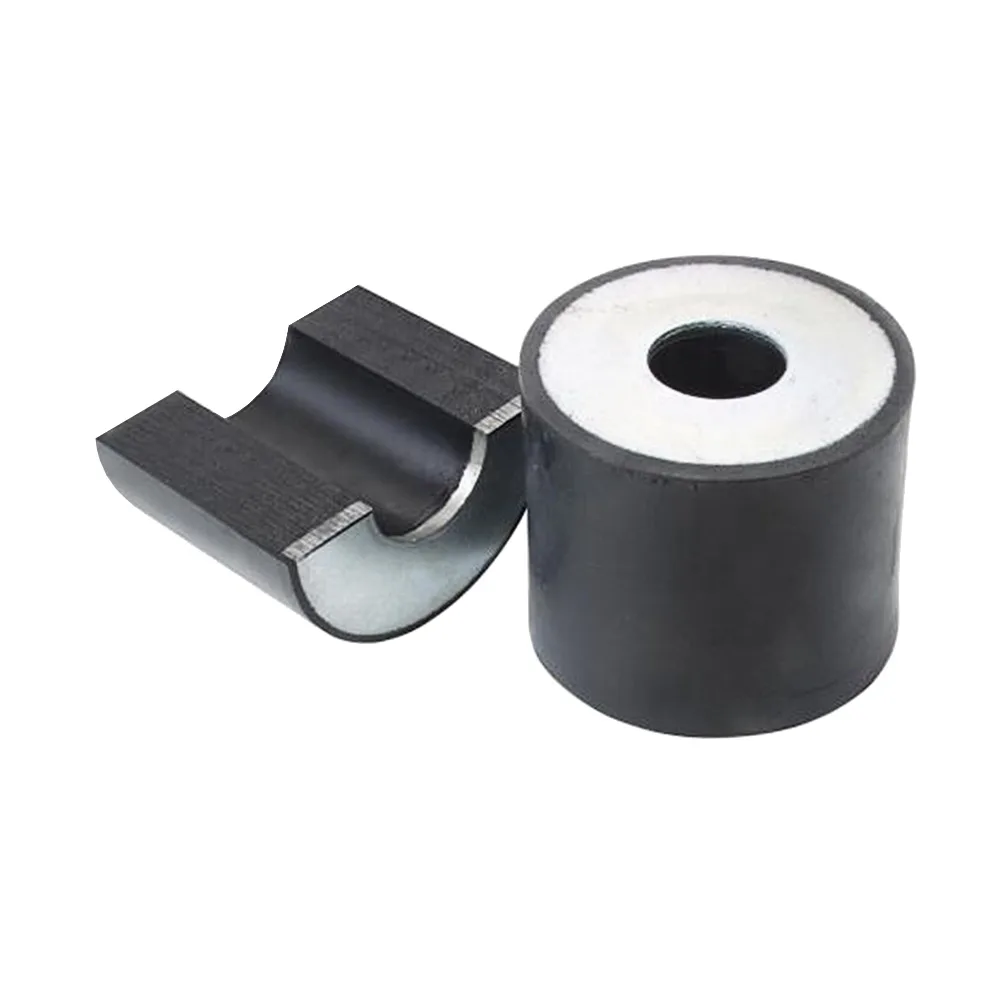 Casquillo de goma NR - 55° ±5 shore - Ø40x20mm - agujero Ø13.0mm - 1 arandela de acero