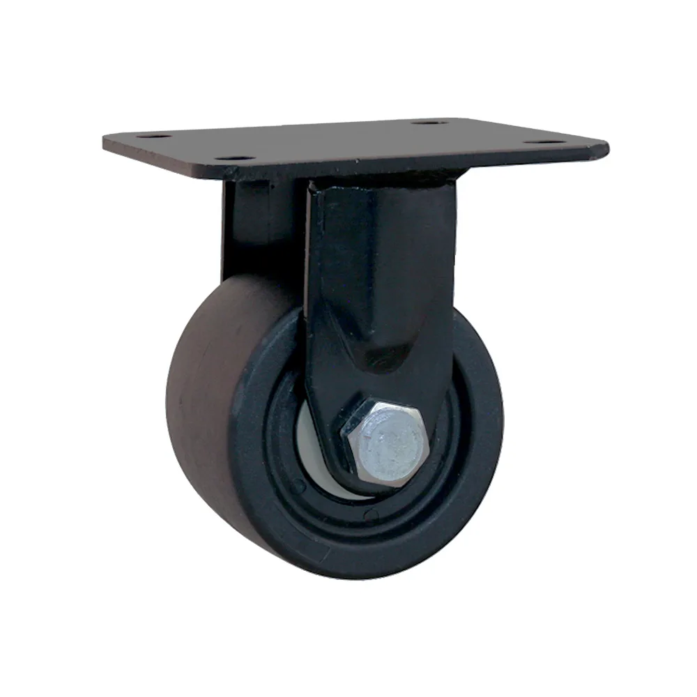 Rueda mini de carga pesada fija - 600kg - negro