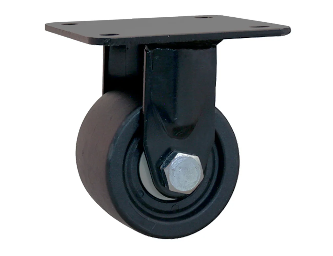 Rueda mini de carga pesada fija - 600kg - negro – Rueda mini de carga pesada - 600kg - negro