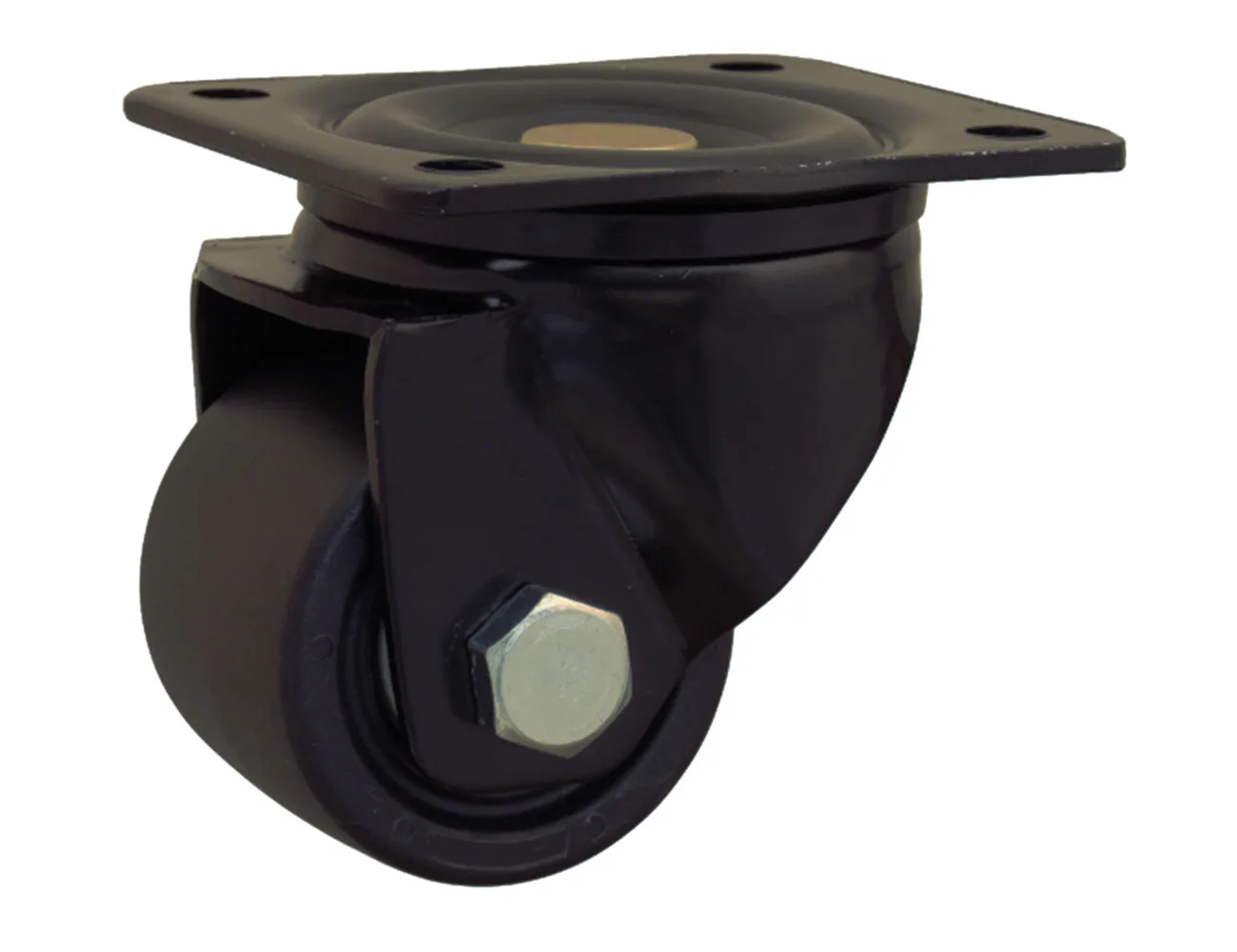 Rueda mini de carga pesada giratoria - 600kg - negro – Rueda mini de carga pesada - 600kg - negro