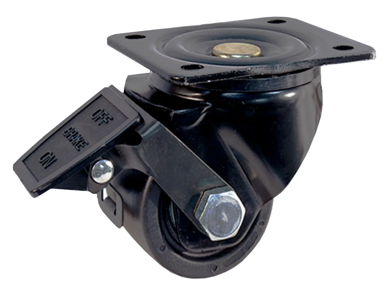 Rueda mini de carga pesada giratoria con freno - 600kg - negro – Rueda mini de carga pesada - 600kg - negro