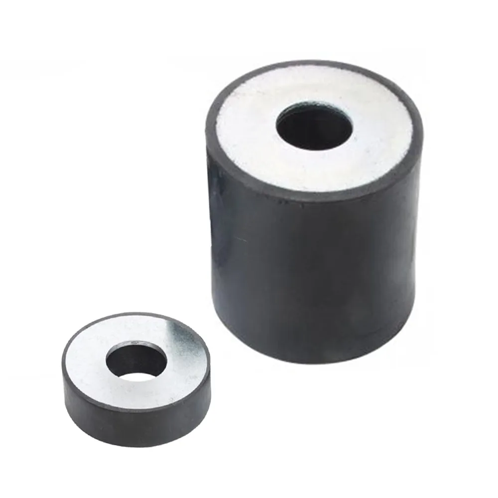 Casquillo de goma NR - 55° ±5 shore - Ø25x25mm - orificio 6.6mm - 2 arandelas de acero imagen 2