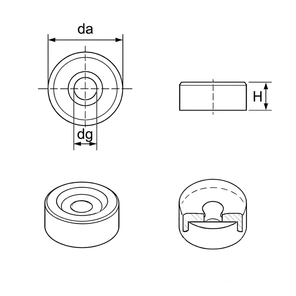 Dibujo técnico: Clip redondo para alambre