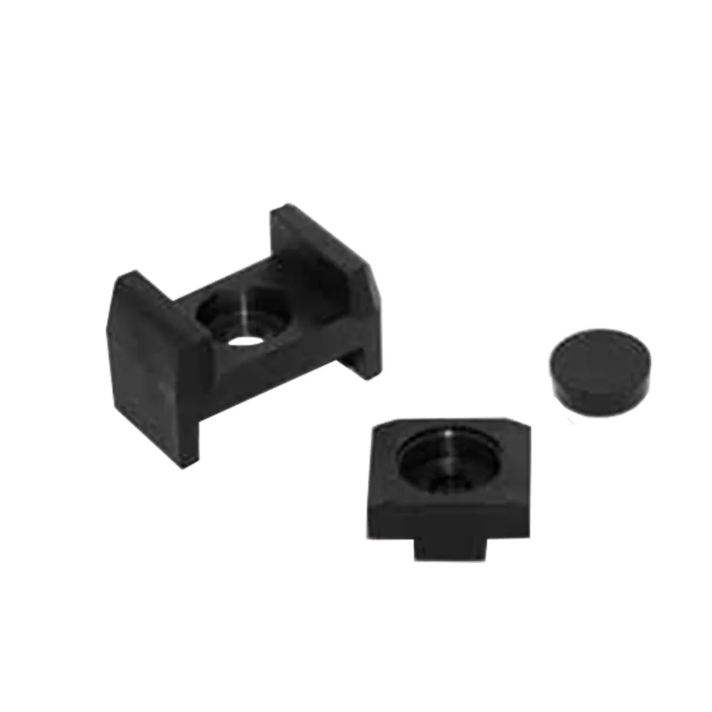 Abrazadera con patas para paneles PP 60x40mm - 6/5/6 y 8/6/8 - bloque base - Verde musgo imagen 2