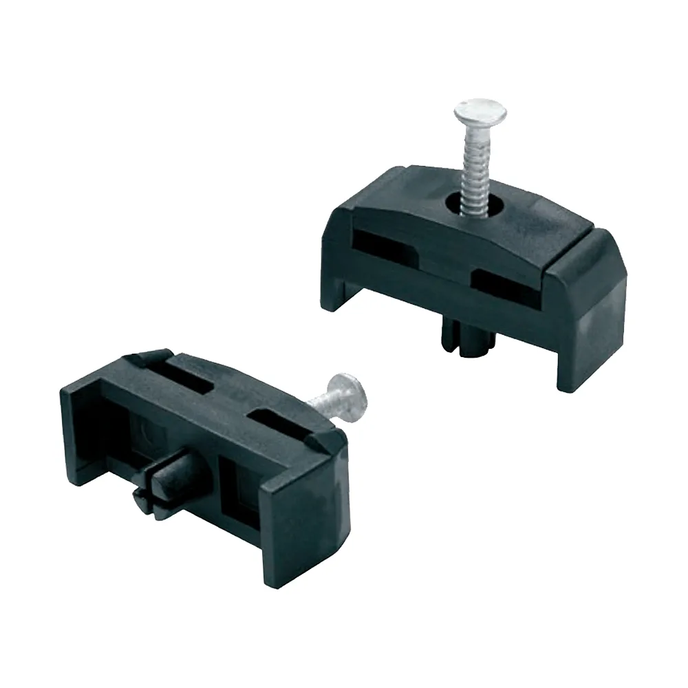 Clip con taco de impacto de martillo. incluida placa de apriete PA para tubo 60x40mm - 6/5/6 y 8/6/8 - Negro intenso imagen 2