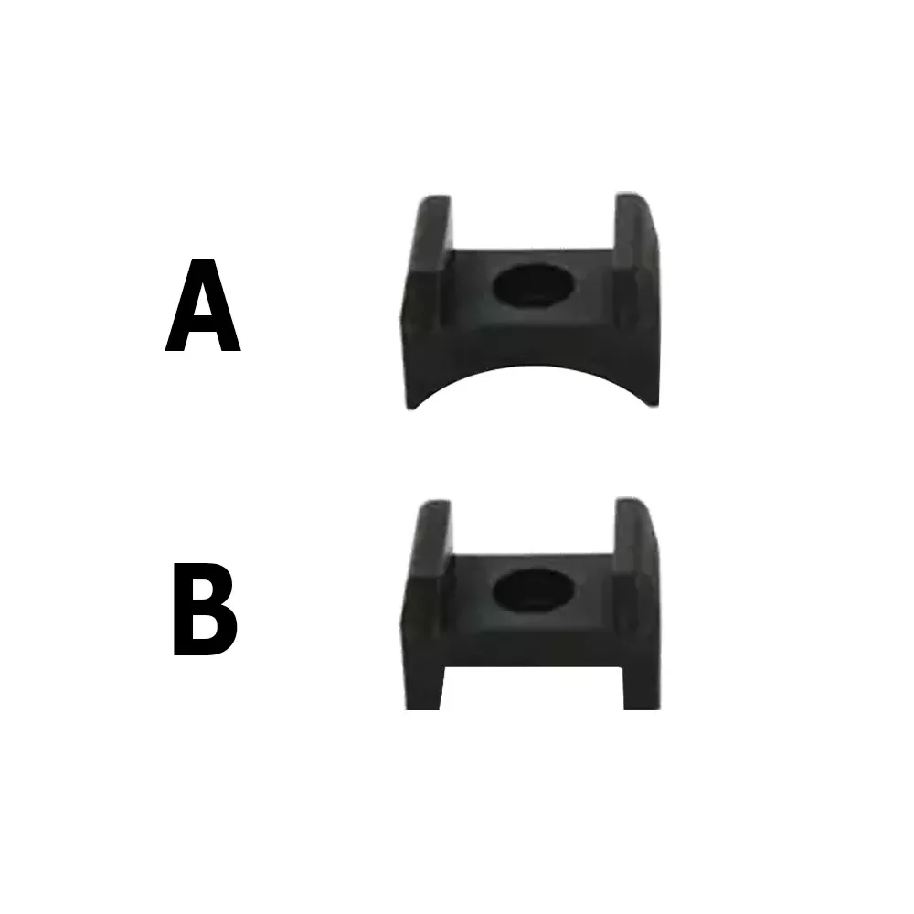 Clip con taco de impacto de martillo. incluida placa de apriete PA para tubo 60x40mm - 6/5/6 y 8/6/8 - Negro intenso imagen 3