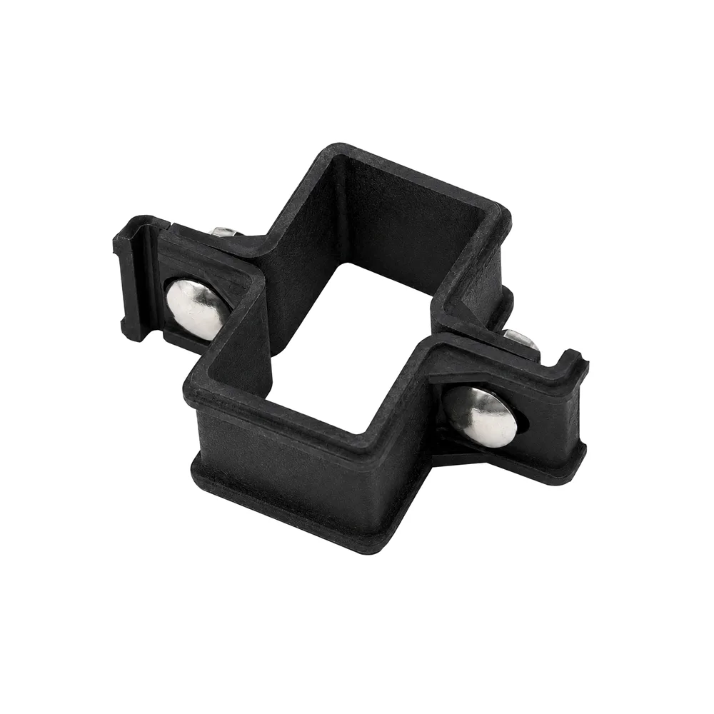 Abrazadera intermedia corta PA 60x40mm - Verde musgo