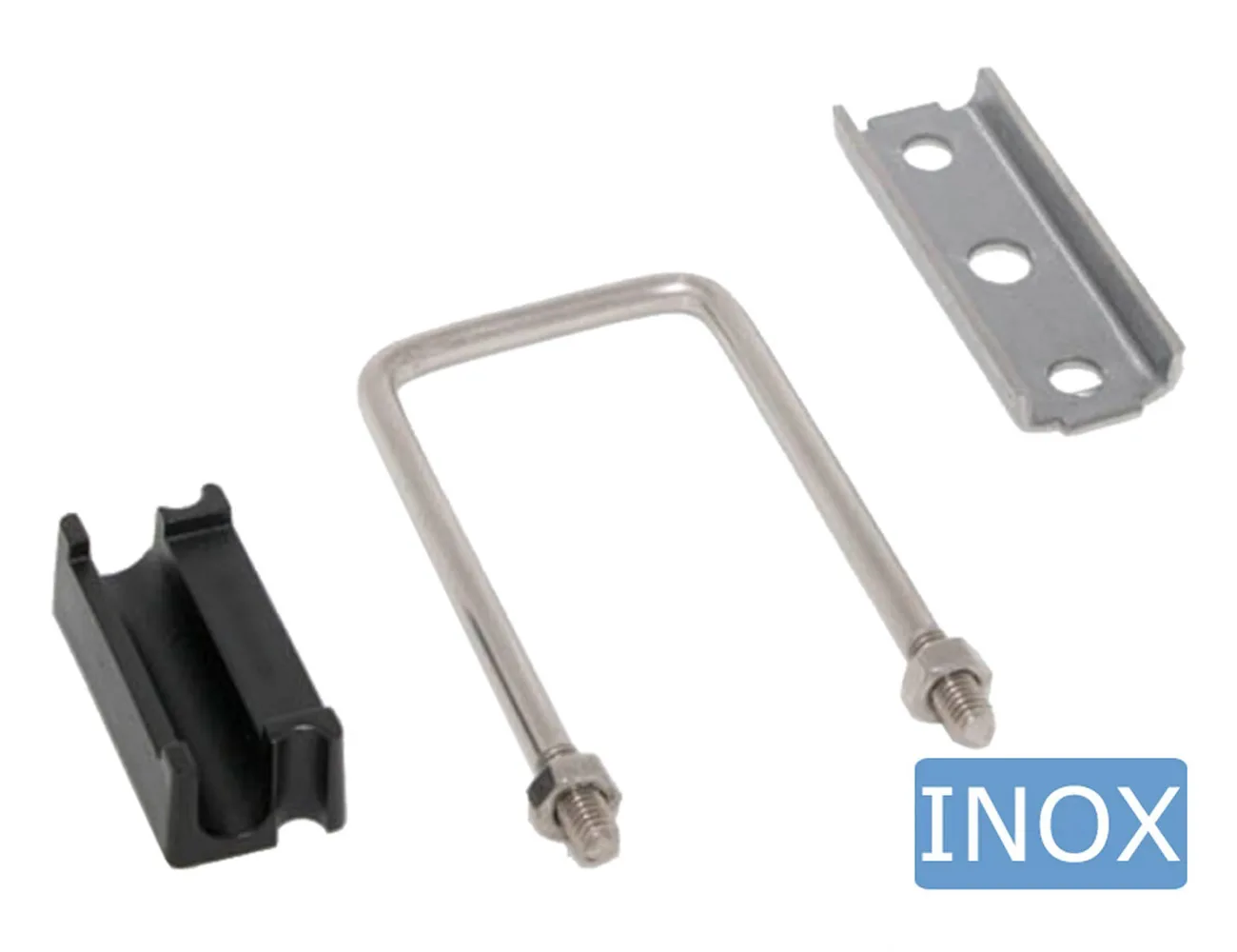 Perno cuadrado en U de acero inoxidable - doble malla - 1 – Pernos en U para paneles de mallas