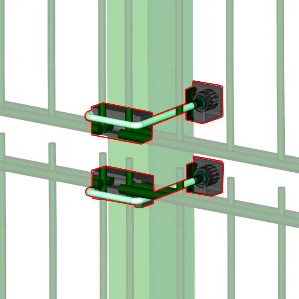 Abrazadera de fijación modelo 2 40x60mm - M6 - Inox - Verde musgo imagen 2