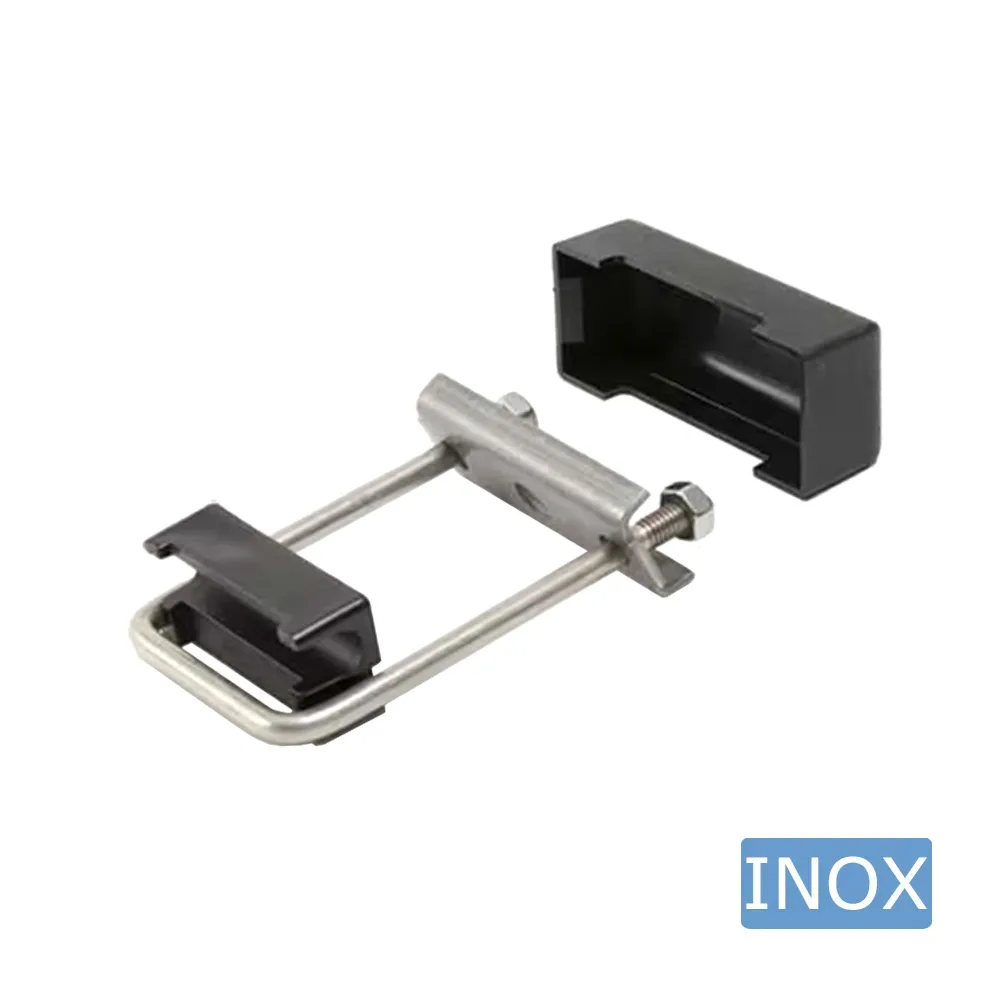 Abrazadera de fijación modelo 2 40x60mm - M6 - Inox - Verde musgo