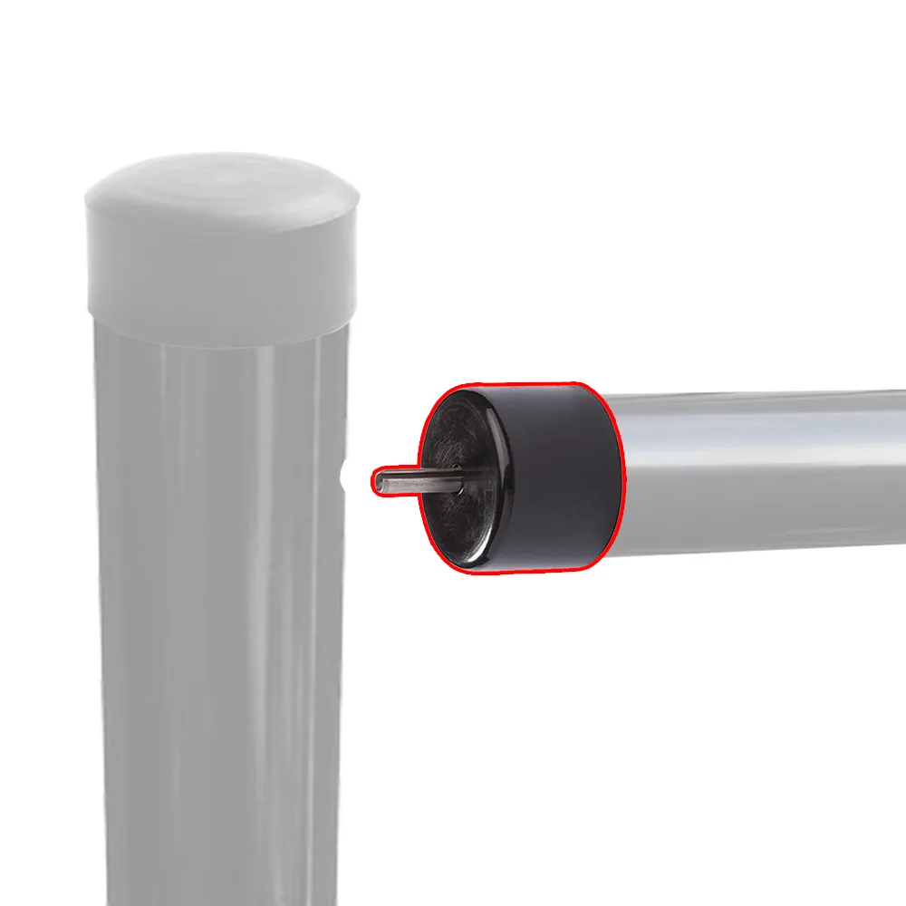 Tapa final para tubo superior Ø42mm - perno Acero inoxidable A2 (AISI 304) Ø6mm - PA - Verde musgo imagen 2