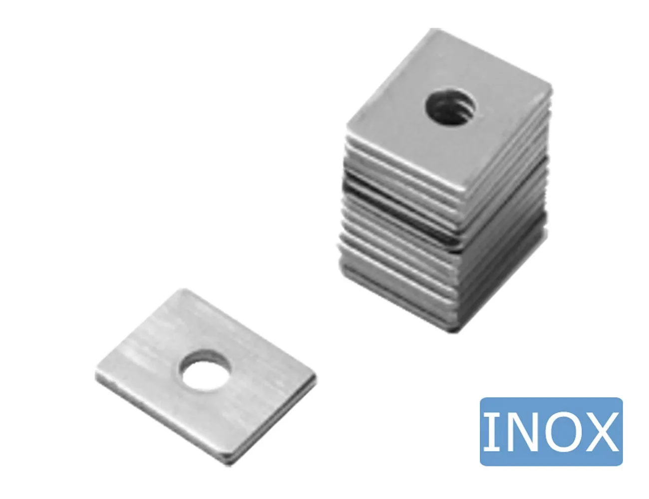 Placa de montaje de acero inoxidable para clips de paneles – Abrazaderas y fijaciones para paneles de malla rígida