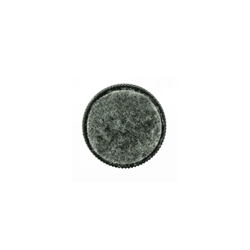 Pie nivelador cónico grueso con fieltro soldado PE Ø29 - M8x75/71 Negro imagen 2