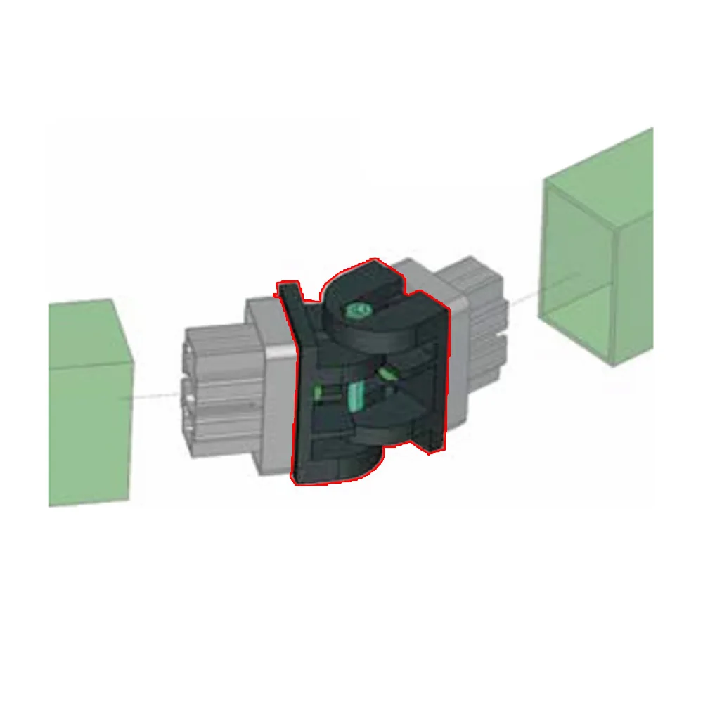 Bisagra para conectores de valla plano