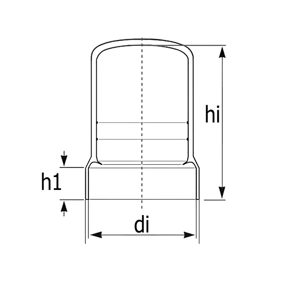 Dibujo técnico: Tapón capuchón para tuerca con arandela - medidas especiales