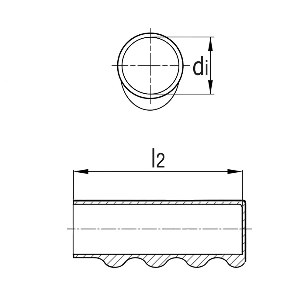 Dibujo técnico: Empuñadura con agarre para dedos – calidad inyección
