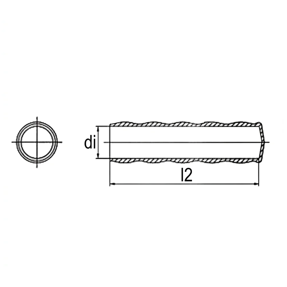 Plano acotado Empuñadura estriada PVC Ø25mm - L=117mm - moldeado por inyección - Rojo