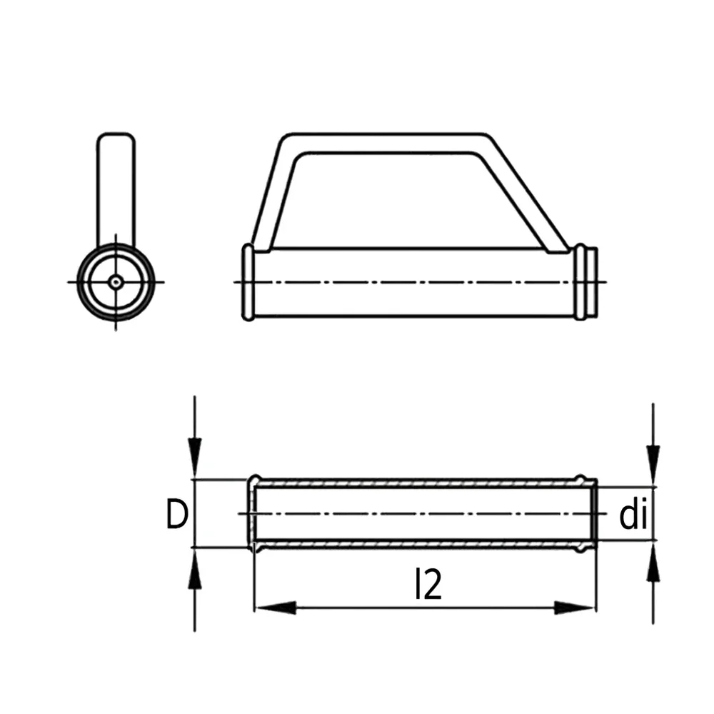 Plano de dimensiones Empuñadura con protector