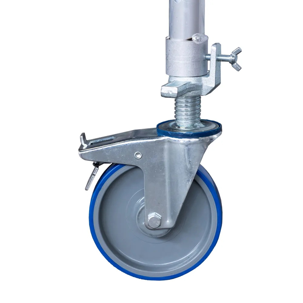 Rueda PU con freno para andamio - ajustable