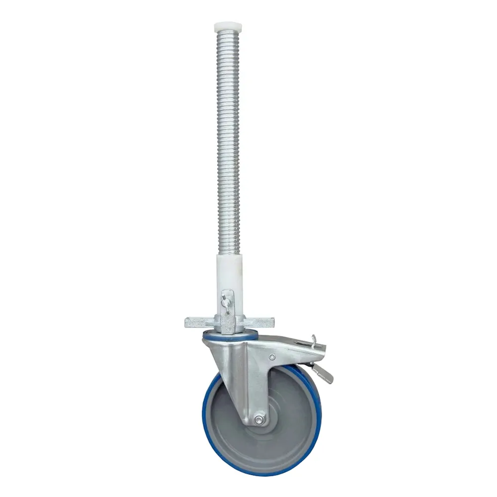 Rueda PU con freno para andamio - ajustable