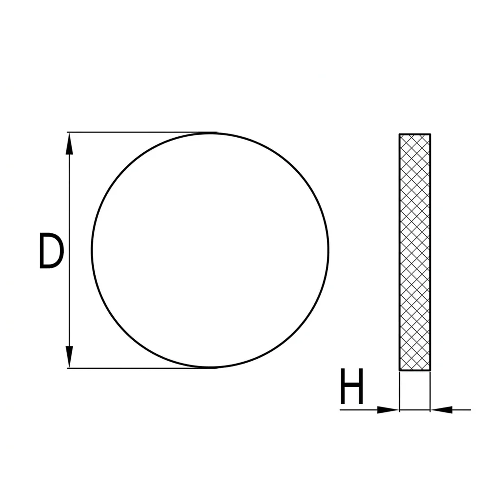 Dibujo técnico: Almohadillas de espuma EPDM - antideslizantes - adhesivas - redondas
