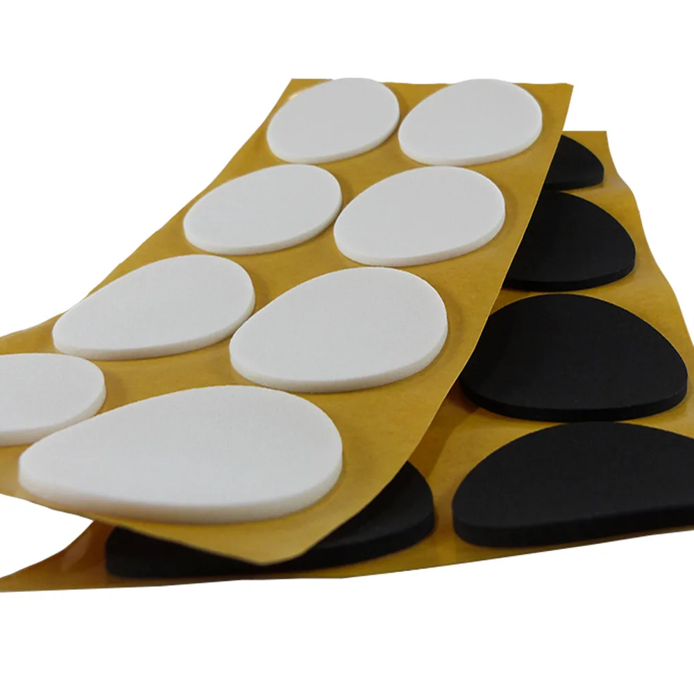 Pies antideslizantes redondos autoadhesivos EPDM Ø50x2.5mm - 8 piezas por hoja - Blanco imagen 2