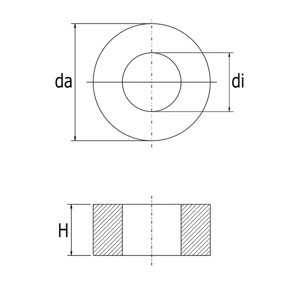 Plano acotado Separador Al - Aluminio Ø5x5 - perforación Ø3.1mm