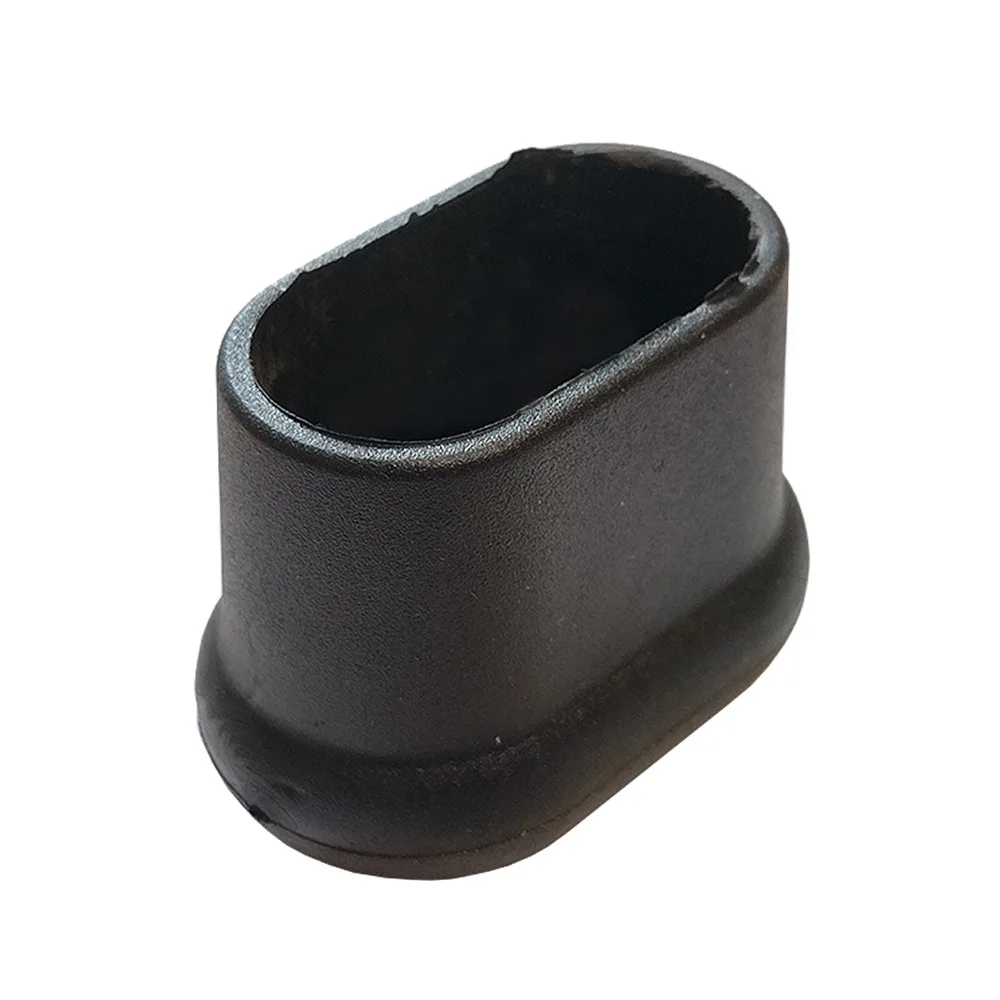 Contera ovalada PVC 40x20- base ensanchada - Negro