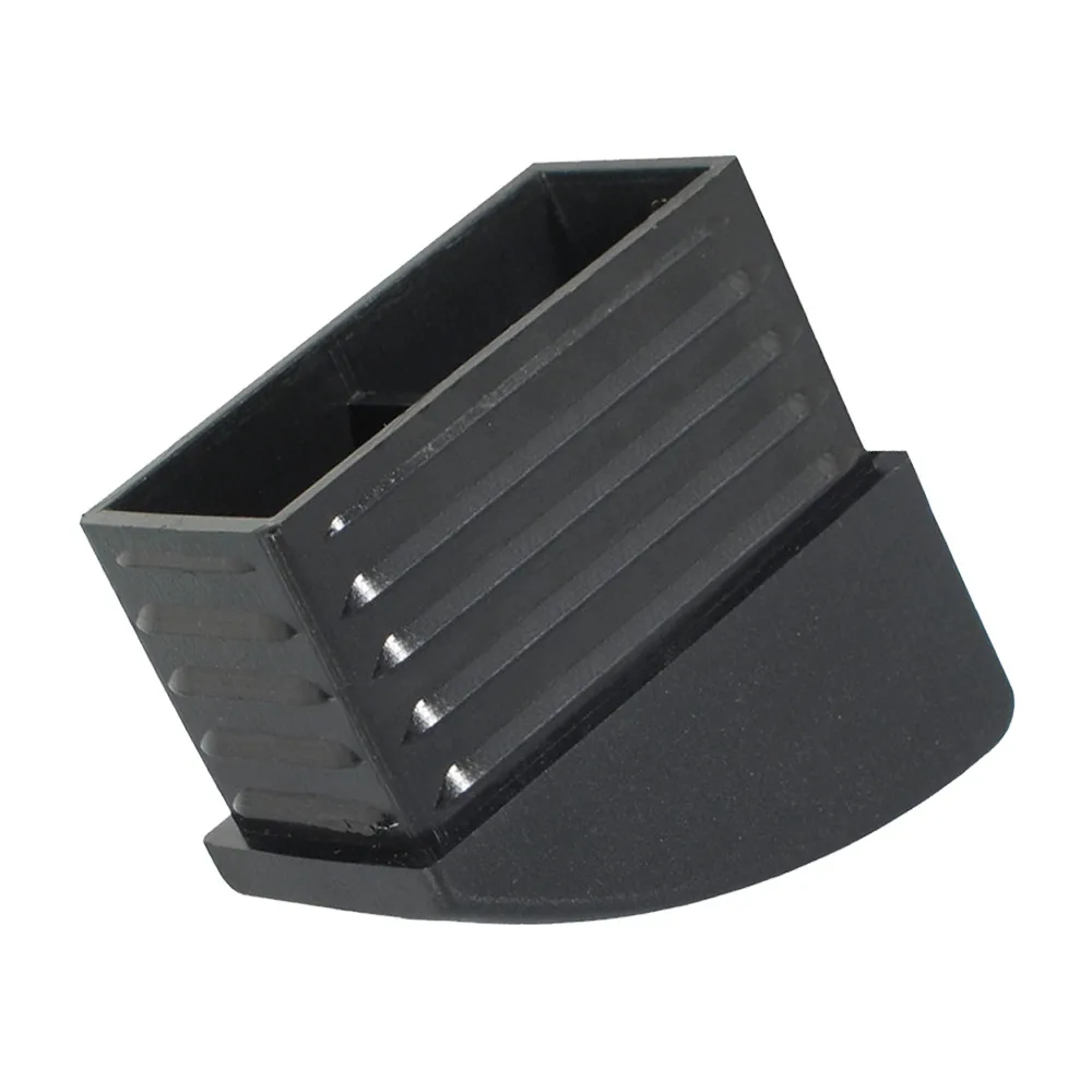 Contera rectangular con aletas PE 50x25 - ángulo de posición variable 20-36°- Negro intenso