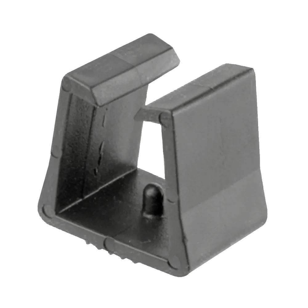 Contera de pinza para tubo cuadrado PA 25x25mm - Negro