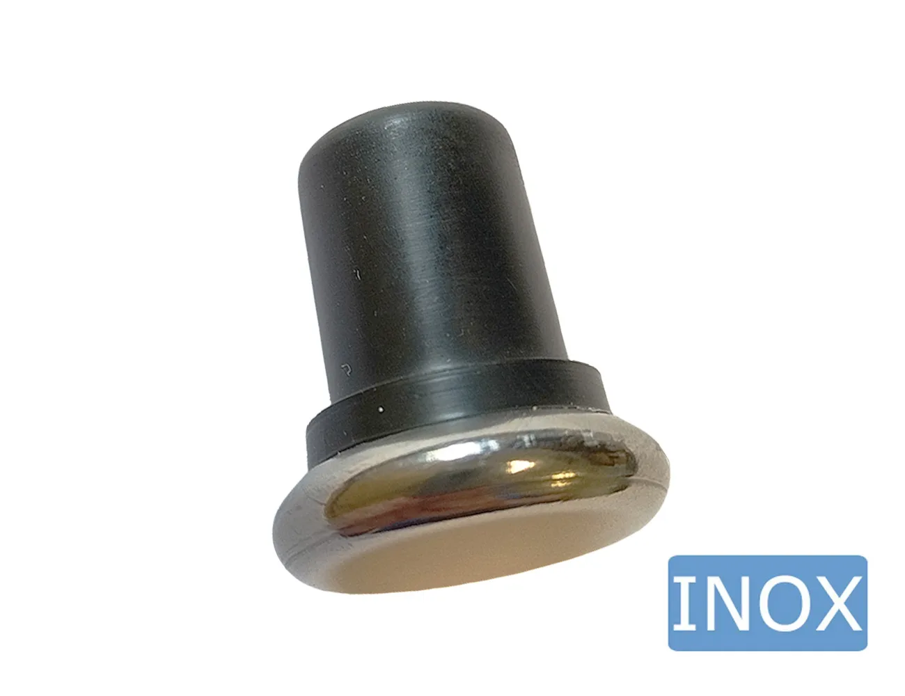 Contera redonda sin aletas con base plana de acero inoxidable – Conteras para tubos redondos