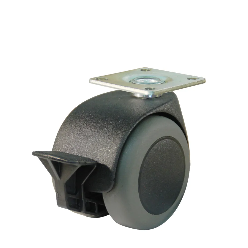 Rueda doble de mueble PU - 1 - Ø50