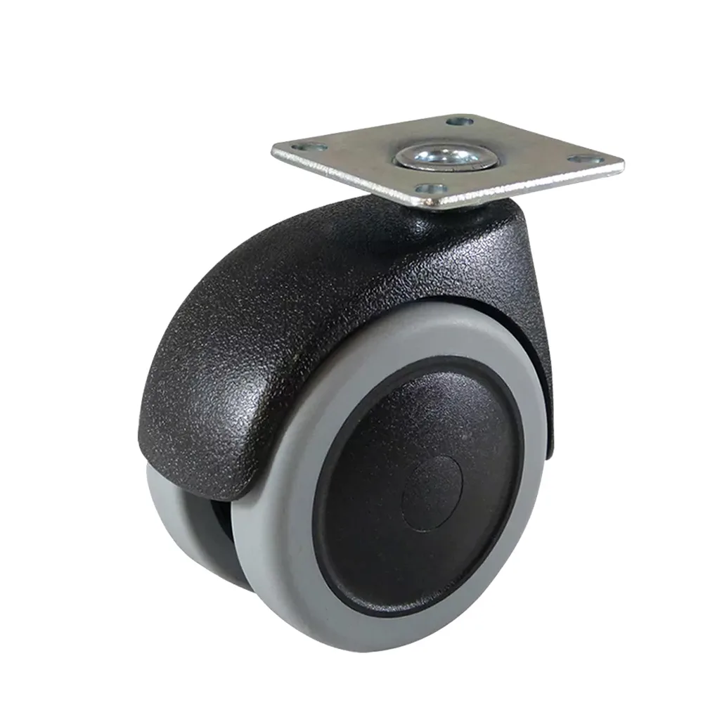 Rueda doble de mueble PU - Ø75