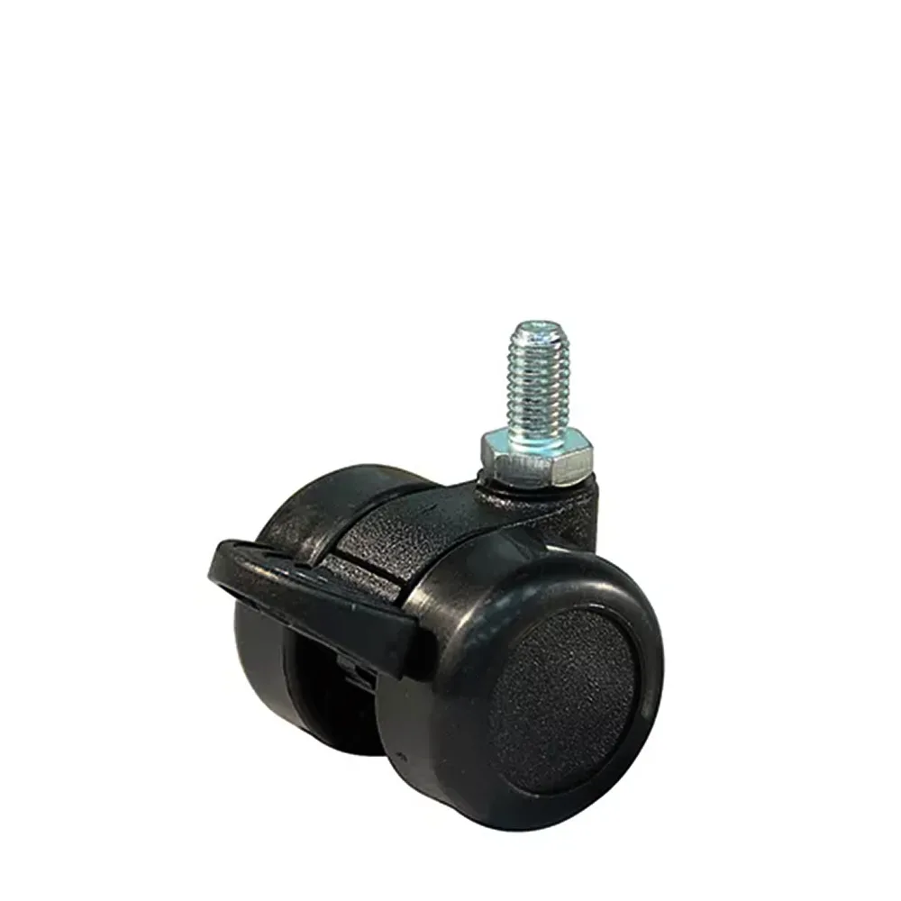 Rueda doble de mueble PA - Ø36 - negro
