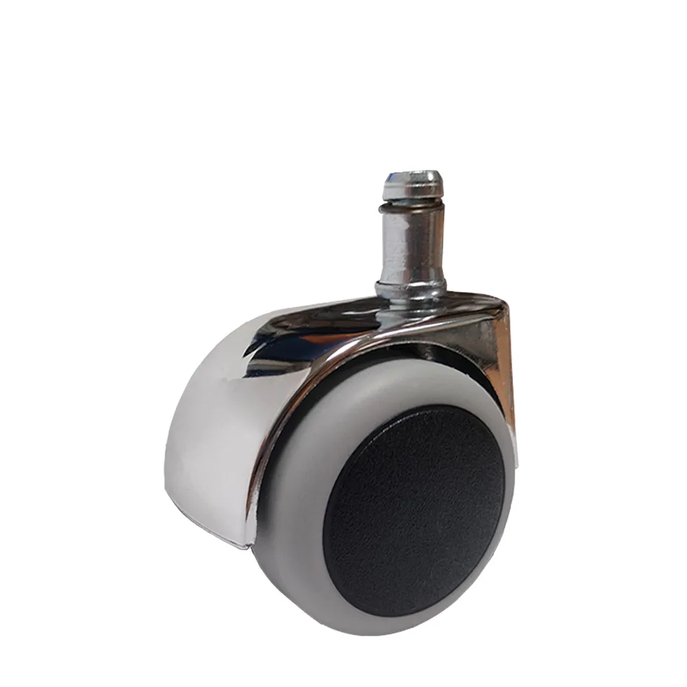 Rueda doble de mueble PU - Ø50 - Cromado