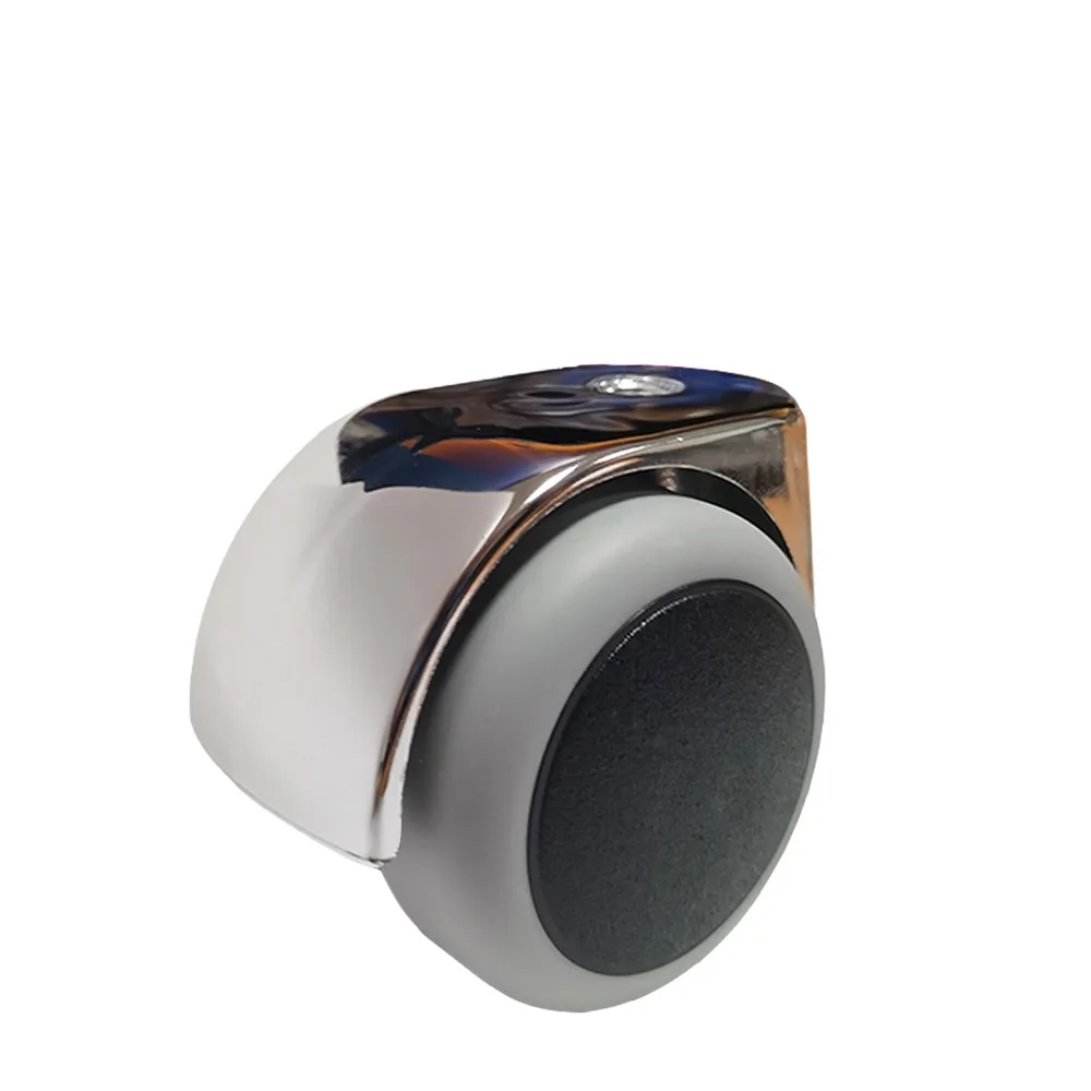 Rueda doble de mueble PU - Ø50 - Cromado