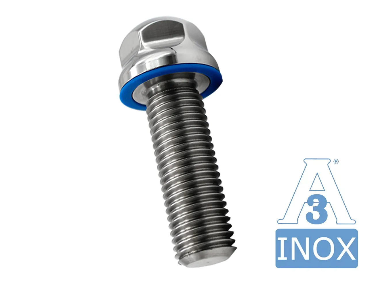 Tornillo hexagonal de acero inoxidable - cabezal redondo - 3A – Tornillos y pernos de plástico